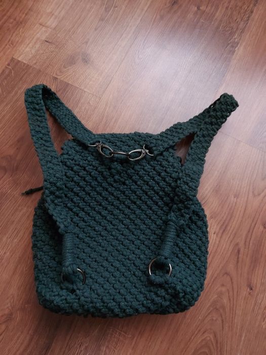 Plecak ręcznie robiony makrama