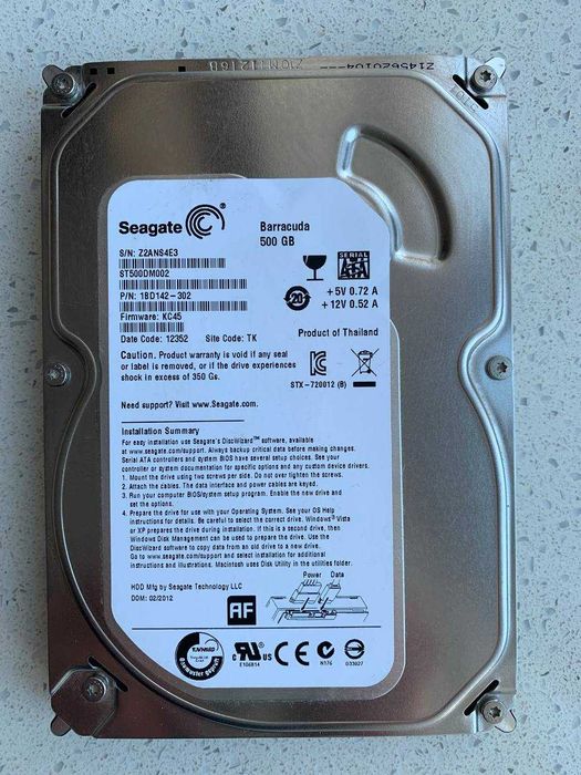 Жорсткий диск HDD Seagate на 500Gb