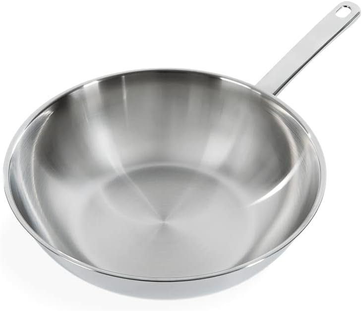 Wok ze stali nierdzewnej 3-warstwowy bez powłoki 28cm