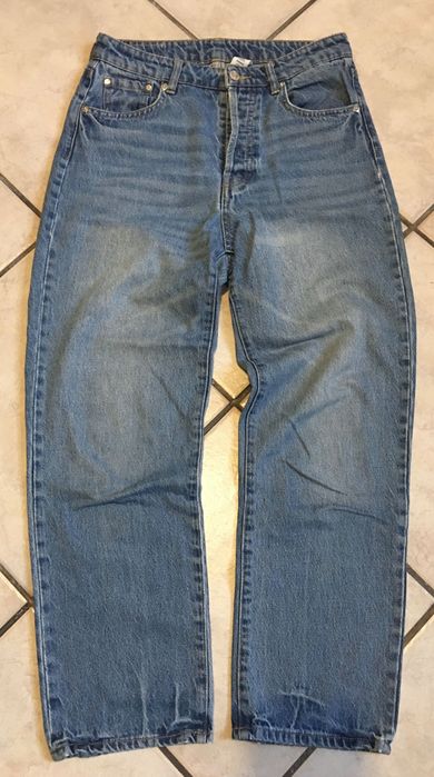 Spodnie denim H&M Straight roz 36