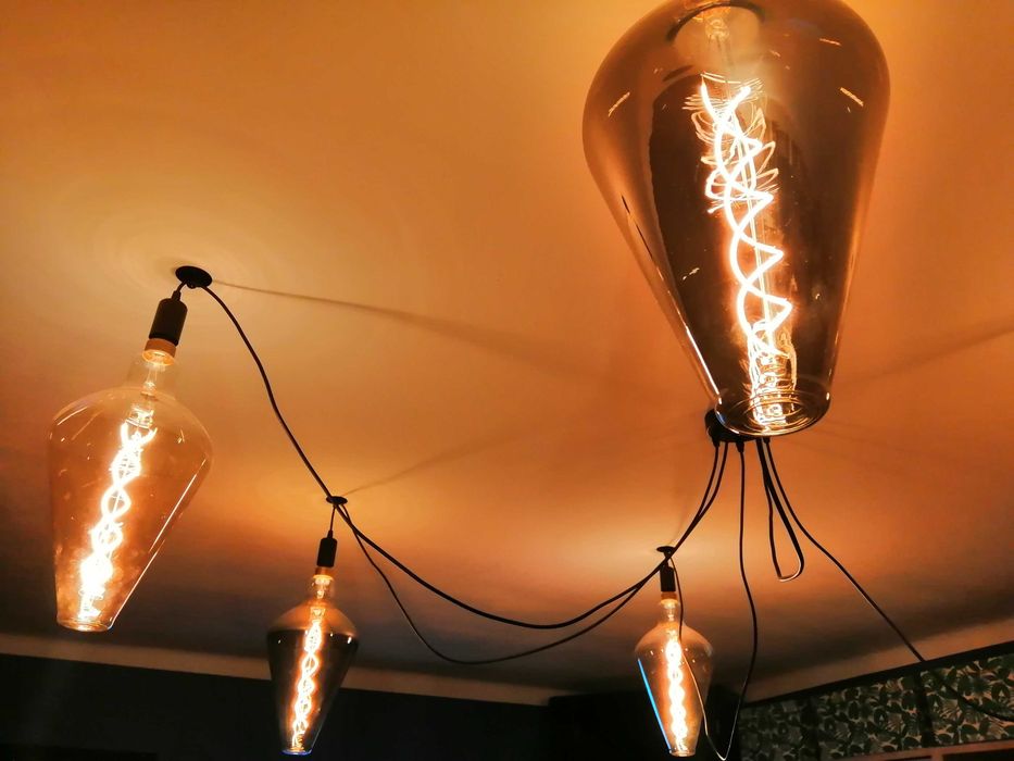 Lampa loft Żarówki ogromne dl 41 cm pająk gratis