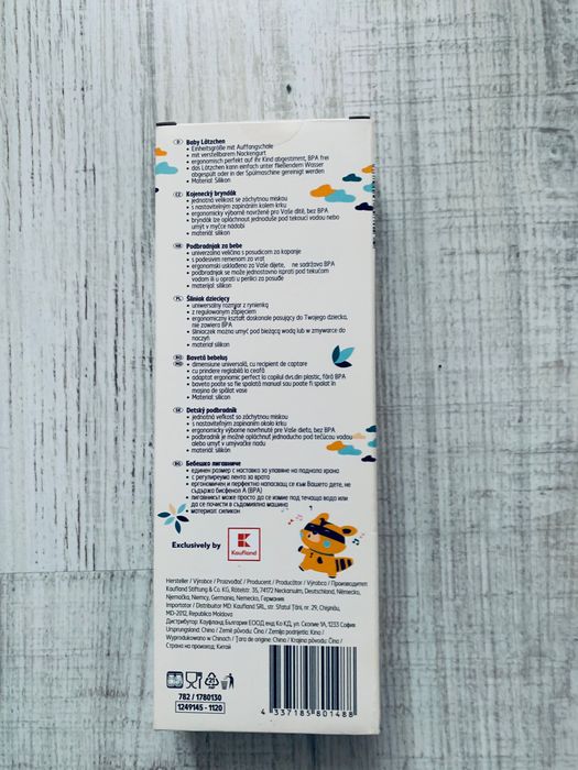 Kuniboo NOWY śliniak silikonowy z kieszonką zmywalny zielony