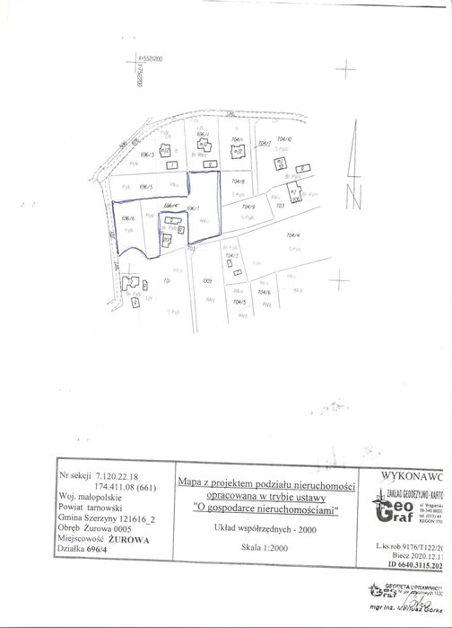 Działka budowlana w centrum Żurowej o pow.43 a