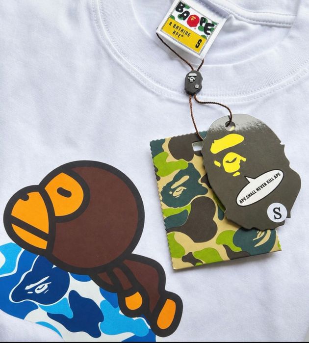 BAPE Ape Head Camo T-Shirt – biała, nowa z metką, M