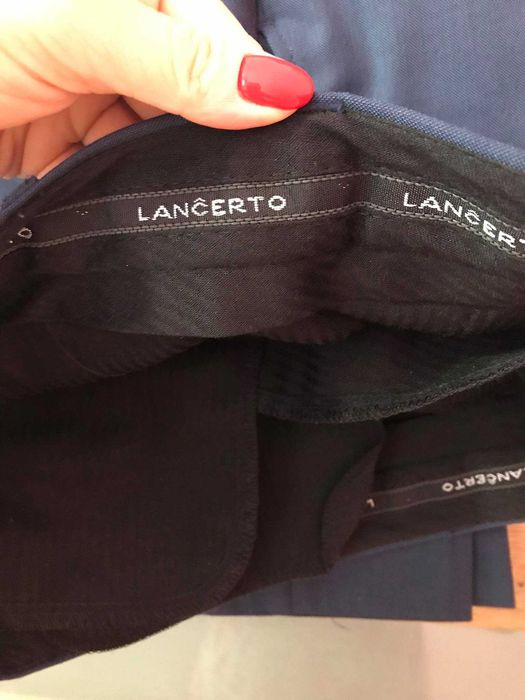 garnitur męski wełniany granatowy LANCERTO