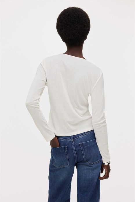 Bluzka kardigan L nowa kolekcja kremowy wiskoza dwuwarstwowy PROMOCJA