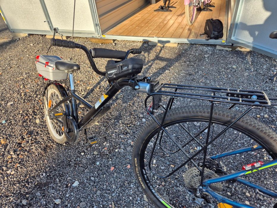 Przyczepka rowerowa, rowerek doczepiany dziecięcy