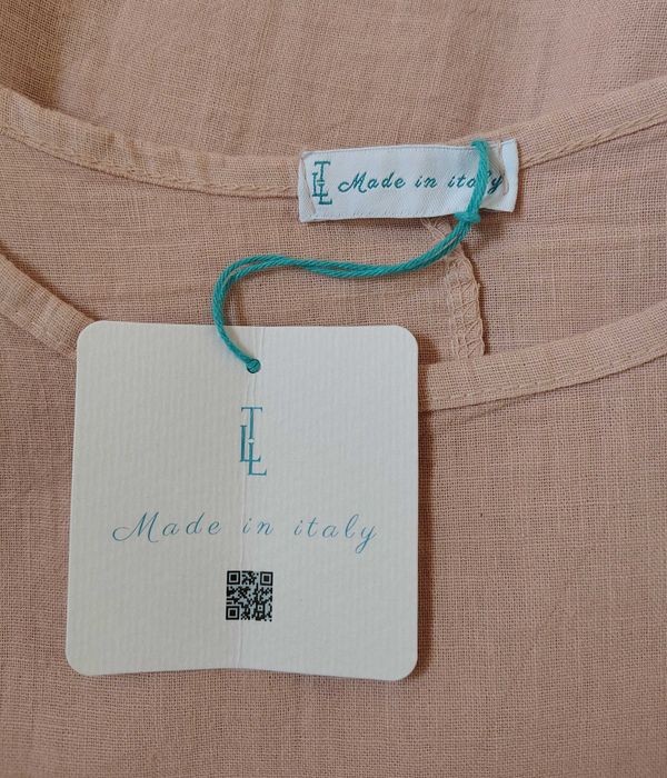 Натуральное, свободное, оверсайз платье миди нюдового оттенка италия