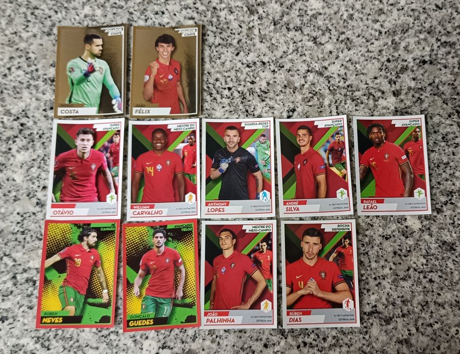 Cromos Fome de Vencer Continente com Cristiano Ronaldo.