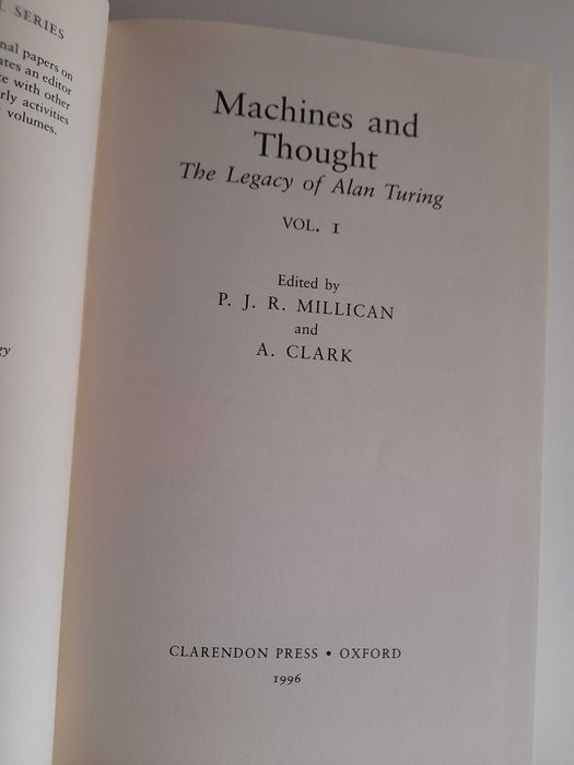 Machines and Thought: The Legacy of Alan Turing