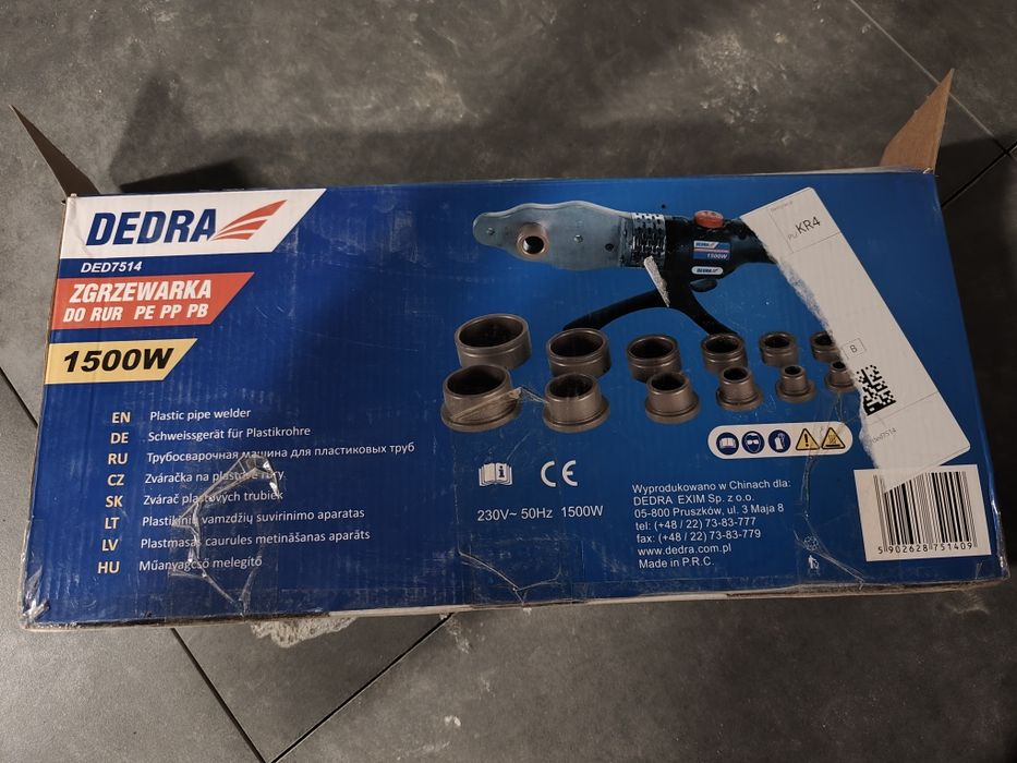 Zgrzewarka do rur DEDRA  ded7514 1500W nieużywana