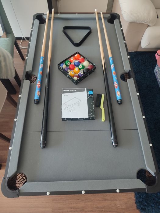Mesa de Bilhar Americano Dobrável BT500 Decathlon – Como Nova