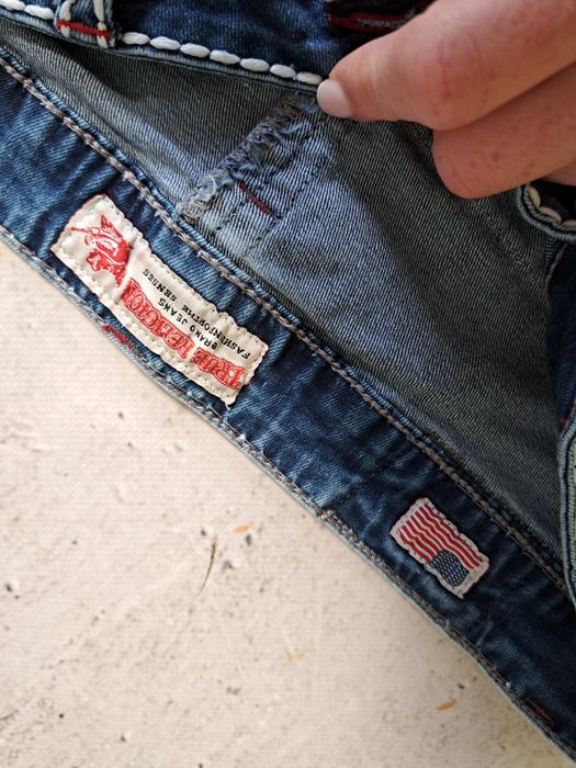 True religion spodnie jeans denim y2k avant garde stitch M