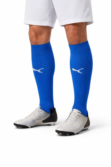 Sportowe skarpety getry Puma Football 39/42 Electric blue lemonade