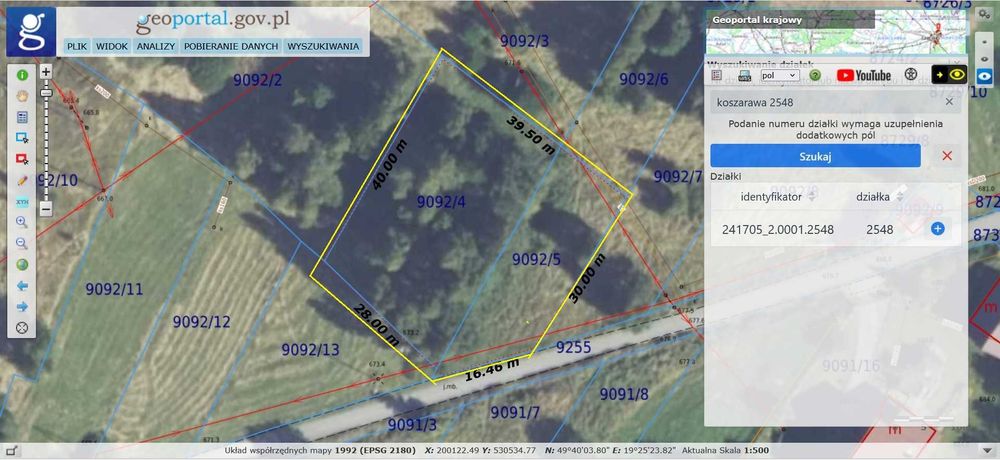 Działka budowlana 1500m2 w górach Koszarawa Cicha