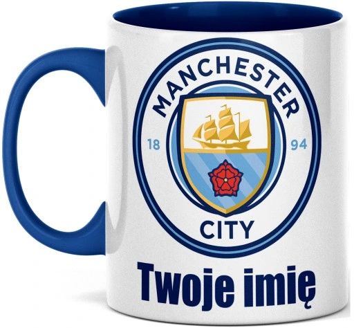 zestaw! poduszka kubek z twoim imieniem manchester