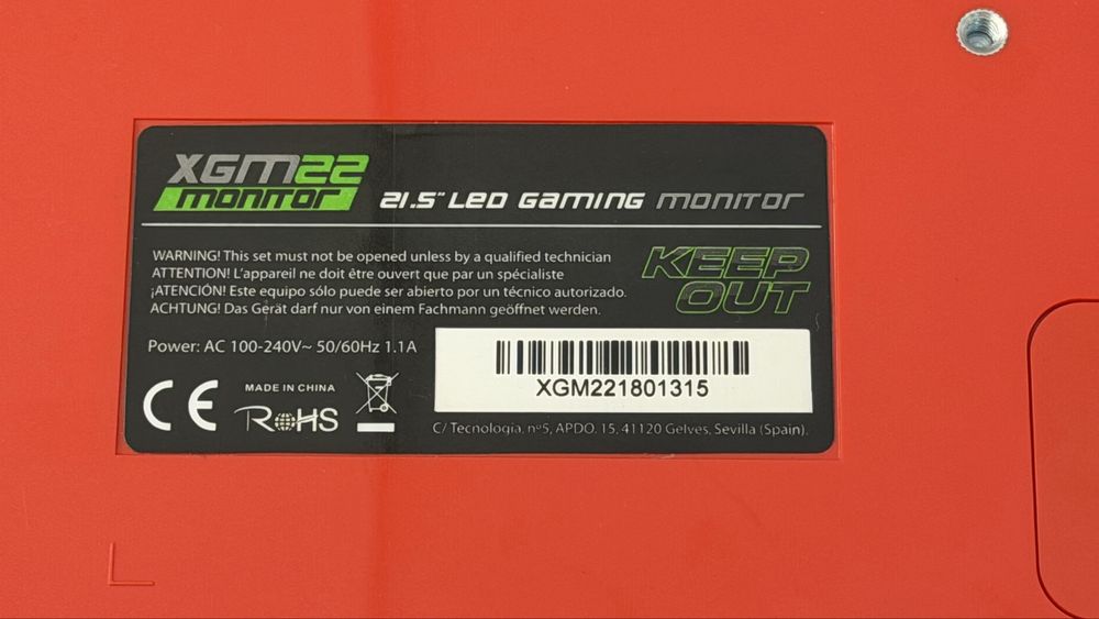 Monitor Gaming 21,5