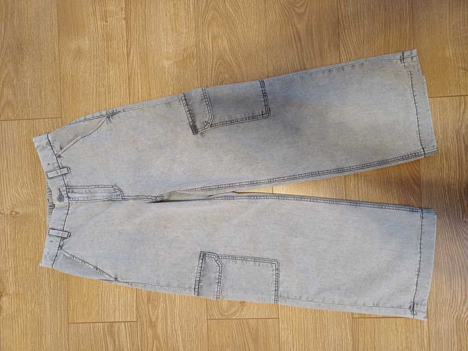 Jeansy cargo rozm. 146 H&M