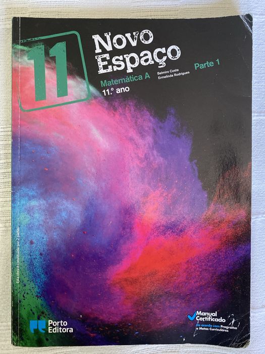 Manual “Novo Espaço” Matemática A 11.° Ano - Porto Editora