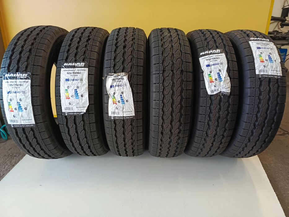 6 sztuk zimowych opon NOWE RADAR 195/75/16C