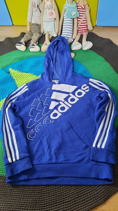Adidas bluza z kapturem r.140,Nike, Helly Hansen, Hilfiger, Lauren, Gant,  Dutti, Molo