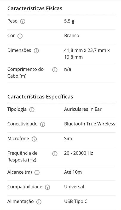 Auriculares sem fios Huawei FreeBuds