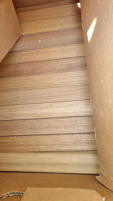 Lamele, lamel, 3×4 fornir dąb naturalny 34 sztuki o dł. około 92-96 cm