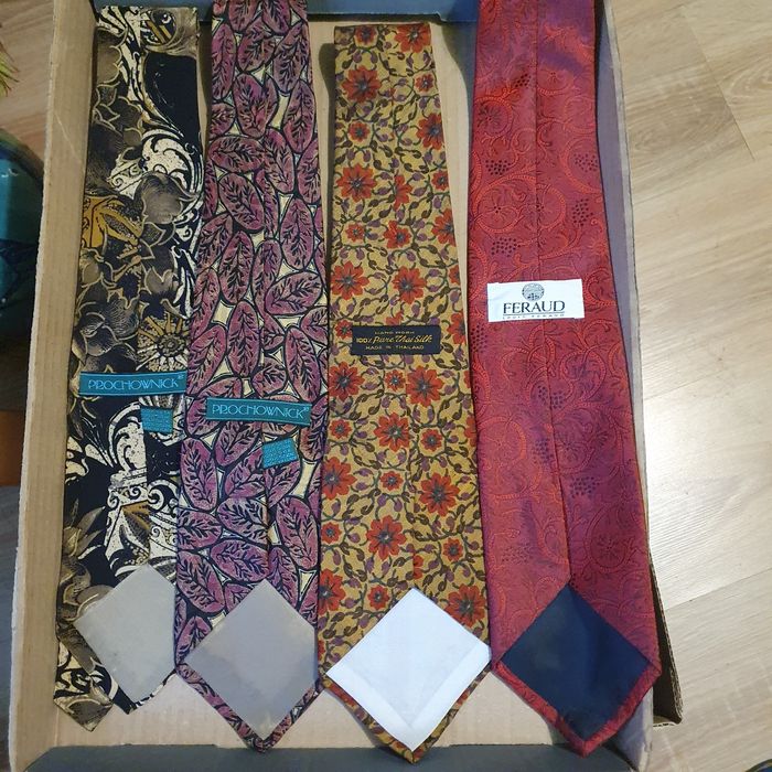 Zestaw krawatów jedwab 100g(niebieski k.)