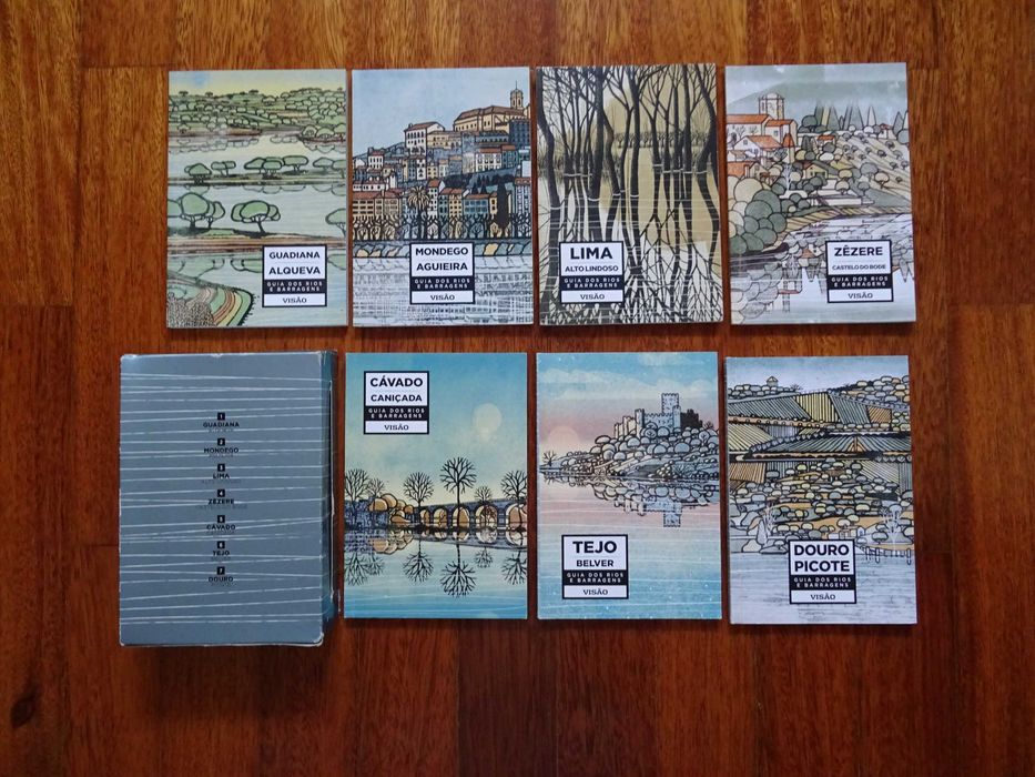 Coleção 7 Livros Guia Dos Rios E Barragens Tejo Douro Guadiana Alqueva Zêzere Aguieira Alto Lindoso Belver
