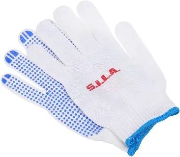 Перчатки трикотажные х/б с ПВХ точкой SILA упакока 10 шт.