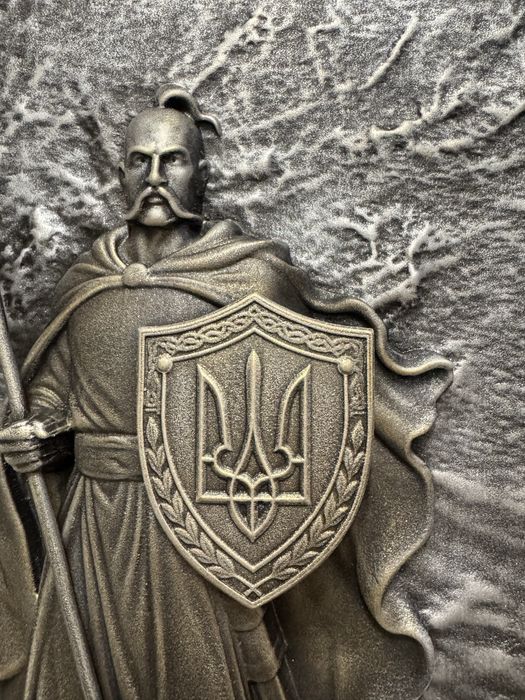 Авторська рельєфна картина-панно з дерева «Козак-Вартовий»