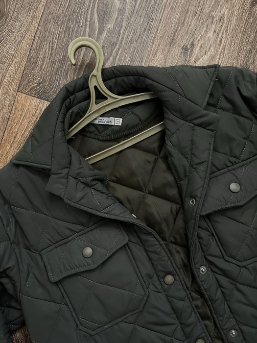 Стеганная куртка рубашка хаки 38-40р