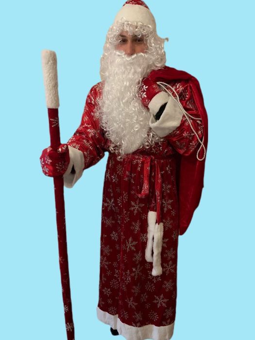 Костюм санти діда мороза дорослий, пес Патрон, сніговик