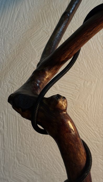 Світильник лампа з натурального дерева