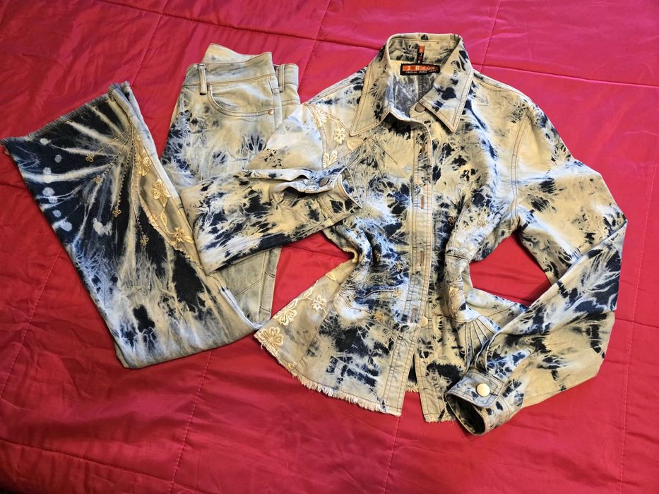 Conjunto vintage casaco e calças