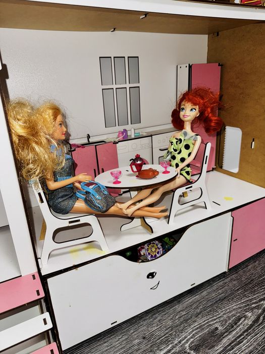 Деревʼяний ляльковий будинок великий дом для ляльок/лол/барбі