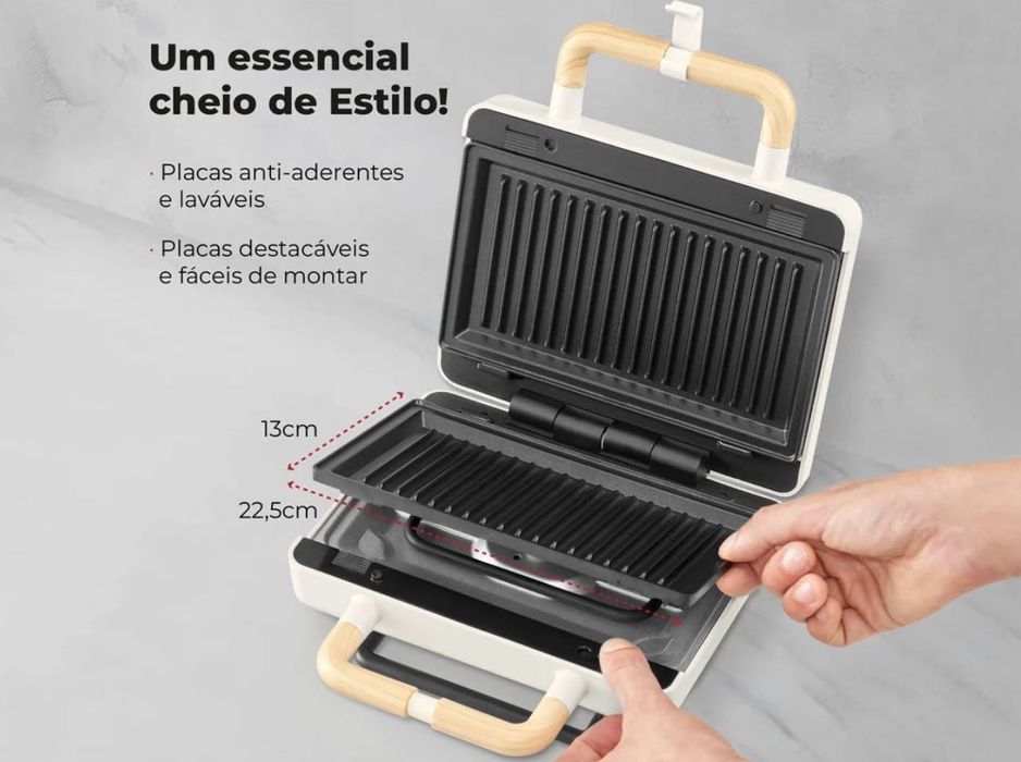 Vendo Sandwicheira FLAMA Branco Pérola, como nova