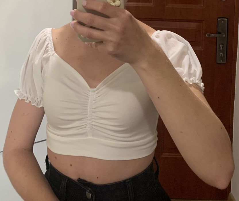 Crop top biały Xs