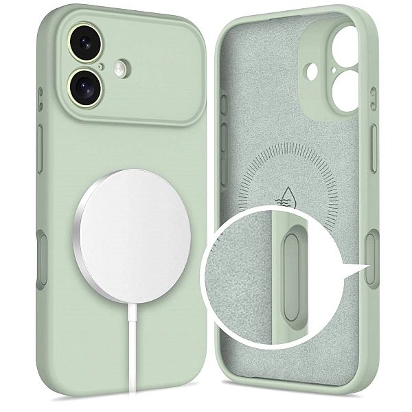 Etui Tech-Protect Silicone MagSafe na iPhone 17 - zielone