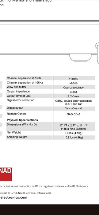 NAD c525ee CD 20 bit i Amplituner c720 Cena szok zestaw