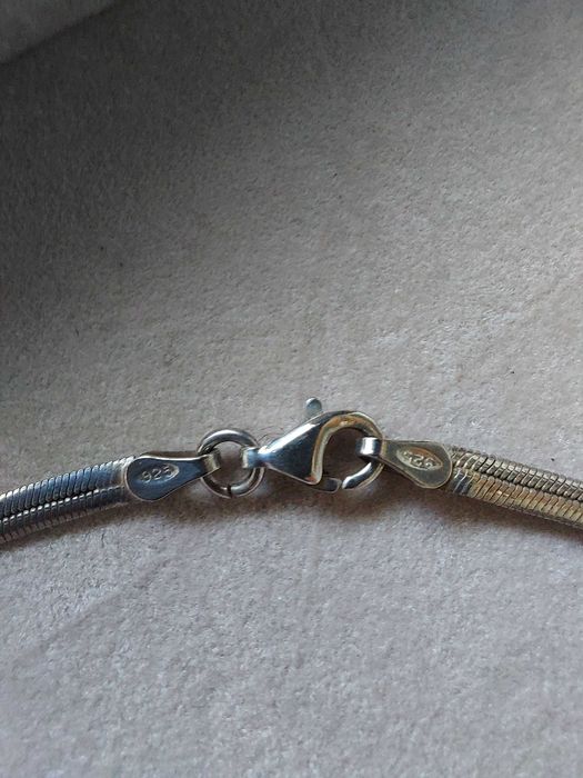 Łańcuszek / naszyjnik srebrny 925 typu taśma / żmijka szerokość 3mm