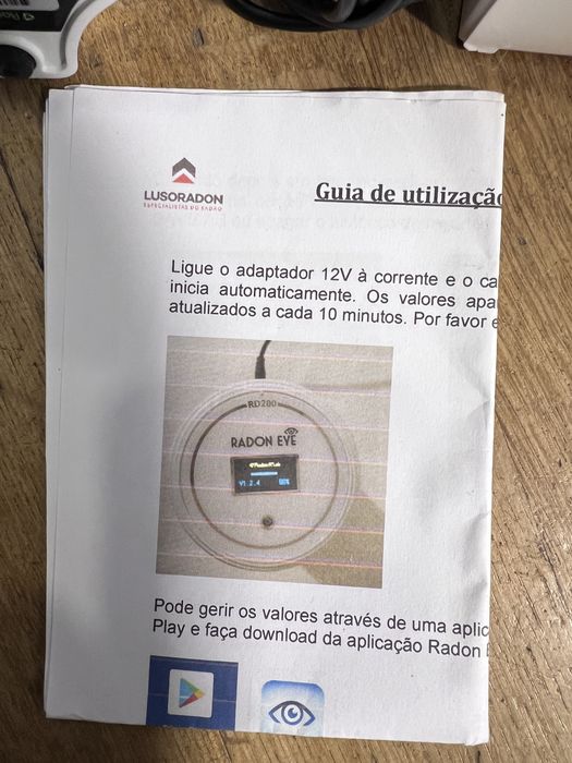 Detetor radão inteligente de alta sensibilidade RadonEye - Novo