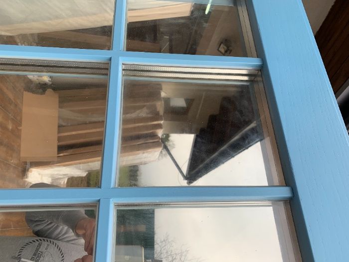 Drzwi Zewnętrzne Drewniane Angielskie  niebieskie 9 czyste powietrze