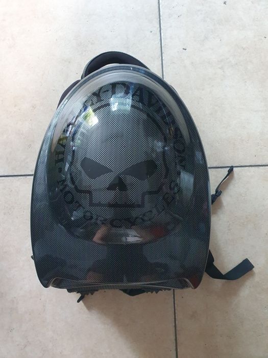 Wysyłka Plecak na kask Harley Davidson carbon oryginał igła stan