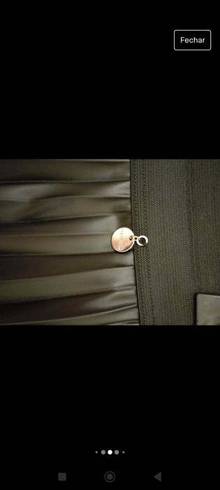 Saia em ecopele e renda