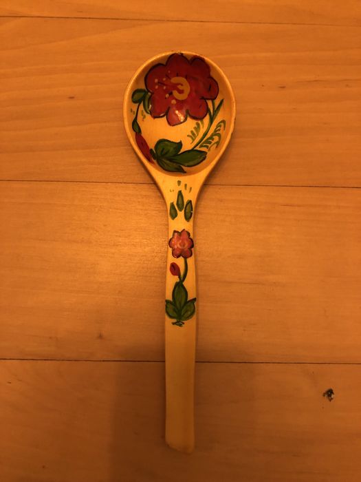 Łyżki drewniane ozdobne PRL / Termos