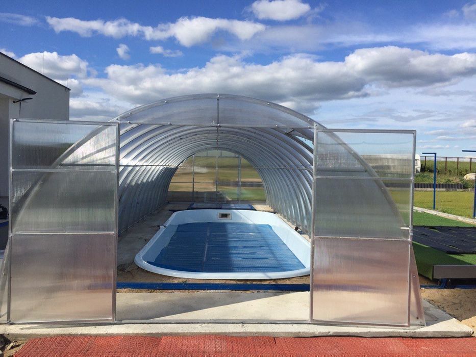 Szklarnia z poliwęglanu Tunel  4x2-12m profile 20x40 POLIWĘGLAN 4-8mm