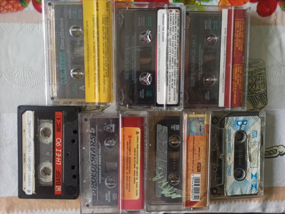 Zestaw 7szt. Kaset magnetofonowych - Pop, Dance, Disco