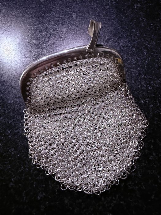 Porta moedas em prata -nova
