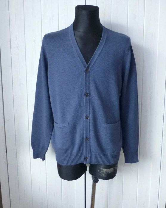 Debenhams elegancki granatowy męski kardigan L XL